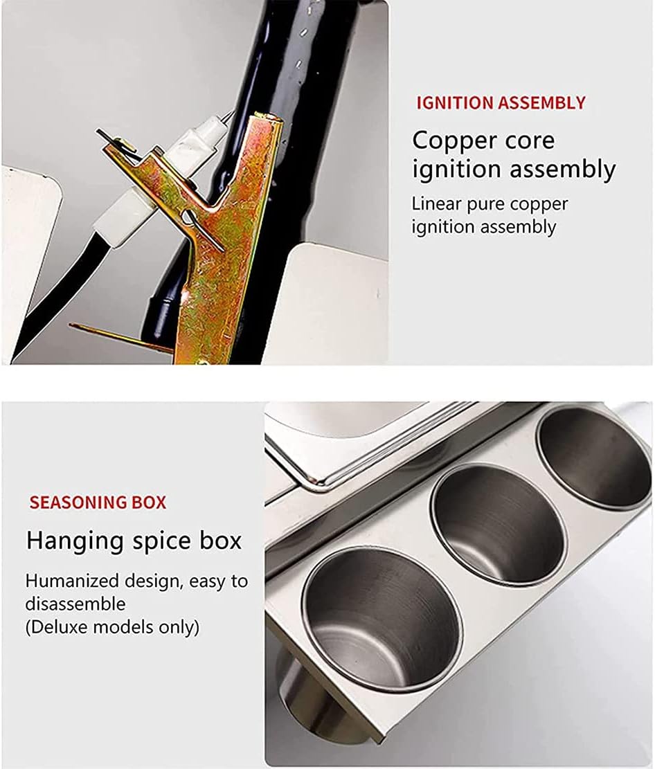 Gas/LPG Commercial Countertop Fryer with Seasoning Tank & Frying Basket - Perfect for French Fries, Chicken Wings, Donuts
