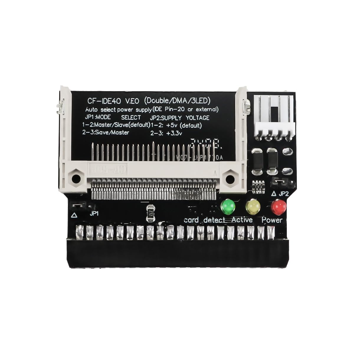Adaptateur CF vers IDE 40 Broches, Convertisseur Compact Flash vers Disque Dur IDE pour Ordinateurs Portables
