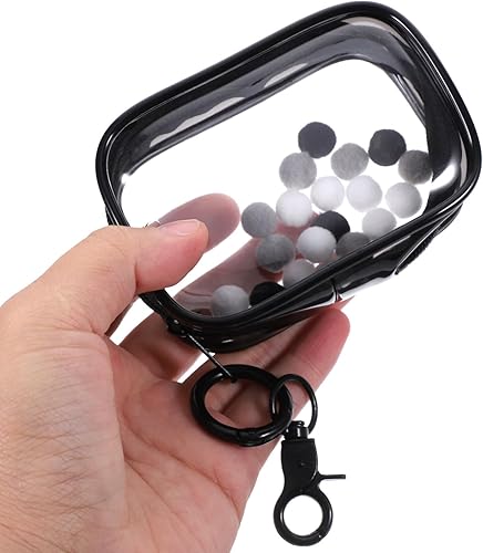 Miniatura 4 de Toyvian 2 bolsas pequeñas de almacenamiento para muñecas, figuras de acción, bolsa transparente con llavero, organizador con cremallera, caja de