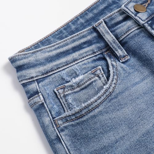 Mid Rise Bootcut Jeans for Women Trendy Stretch Wide Leg Pants Denim4