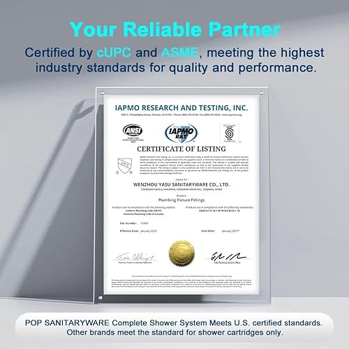 Miniatura 6 de POP - Juego de grifería de ducha de doble función con válvula, alta presión, 35 ajustes, sistema de regadera doble 2 en 1, regadera de mano de 3