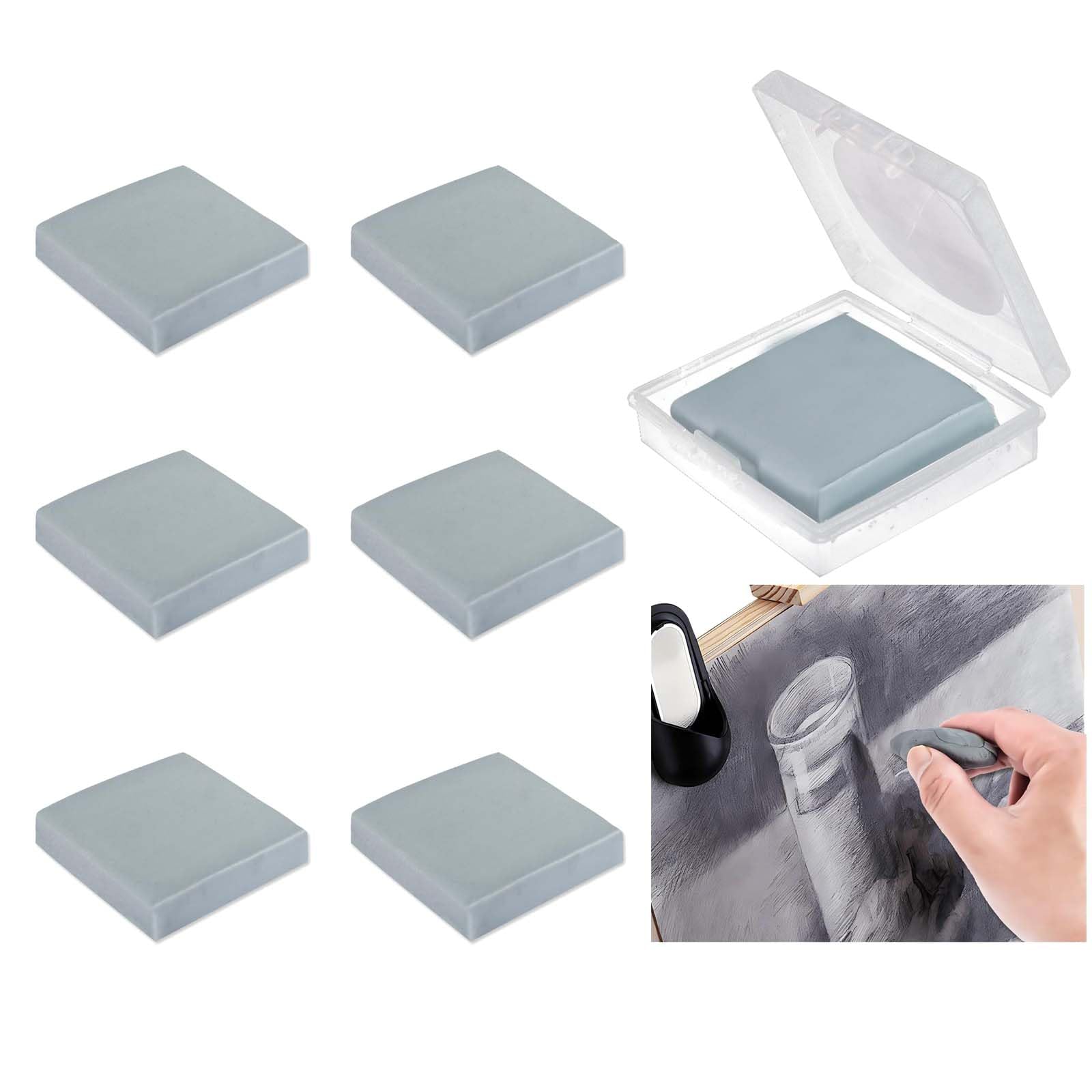 lrgnixs Putty Rubber,6Pcs Kneaded Eraser,Kneadable Eraser Art Rubbers Erasers for Highlights,Erase Or Lighten Sketching Erasing for Adults On School Office,Kneadable Erasers for Artists
