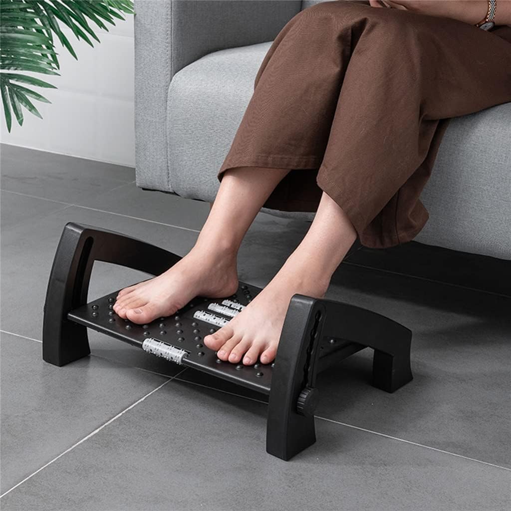 Foot Rest Office Ergonomic Under Desk Adjustable Height Angle Footrest Tilted Computer Stool Stand