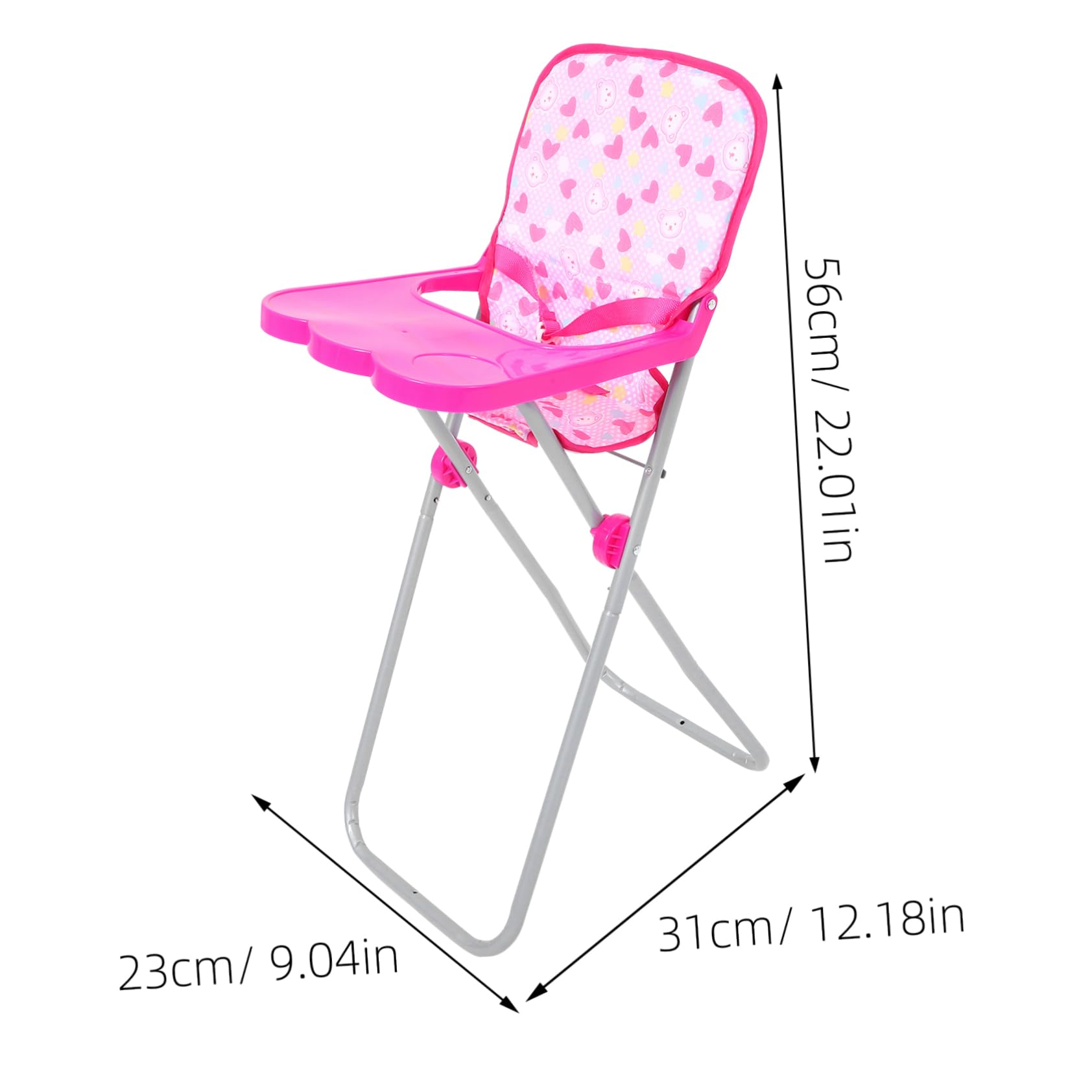Toddmomy Trona para Muñecas Juguete Silla Alta Simulada Accesorio Ligero Y Portátil para Niñas para Juegos De rol Y Fiesta con Muñeca De 22.04 Pulgadas