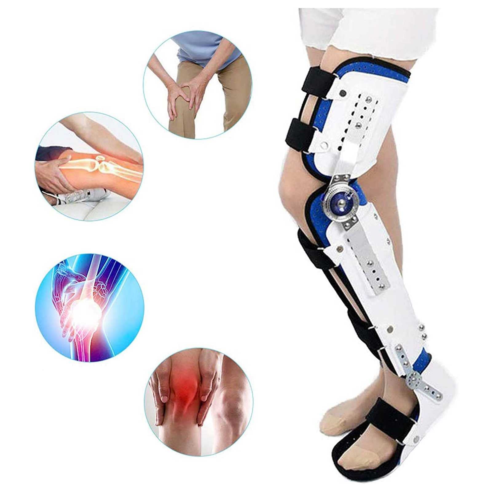 Ortesis de rodilla con bisagra Rodillera ROM con bisagras Soporte inmovilizador de rodilla ajustable para artritis, ACL, PCL, desgarro de menisco, tendón, osteoartritis, recuperación postoperatoria,