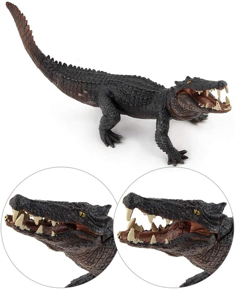 Fantarea 3 PCS Simulation Realistic Wild Life Jungle Animal Figures Model Figurines Crocodile Alligator Party Favors Desktop Decoration Playset Toys for 5 6 7 8 Years Boys Girls Toddler