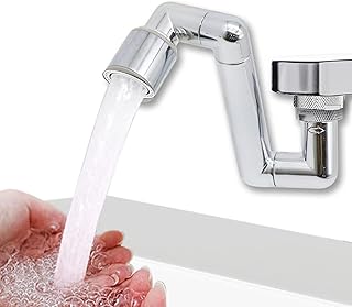 Faucet Extender, Rotating Splash Filter Faucet Aerator, Universal 1080° Swivel Robotic Arm Swivel Extension Faucet Aerator, faucet extender for bathroom sink, 2 Water Outlet Mode (Scalable-1pcs)
