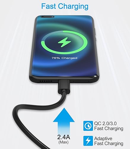 Miniatura 5 de Cable micro USB de 59ft Samsung Tablet Tab E S2 Tab 3 4 101 97 80 70 Tab 101 Tab E 80 Tablet Note 4 Tab S 105 SM-T280 350 377 530 580 Samsung Cable