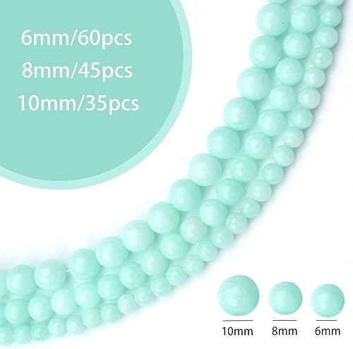 Miniatura 154 de 60 cuentas de piedras preciosas naturales de lapislázuli de 0.236 pulgadas (0.236 in) con cristal curativo energético, cuentas redondas sueltas