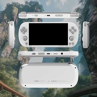 Trimui Smart Pro Handheld Game Console, Retro Hand Held Video Gaming Consoles with 64G/256G TF Card, 5 inch Screen Portable - White 64GB