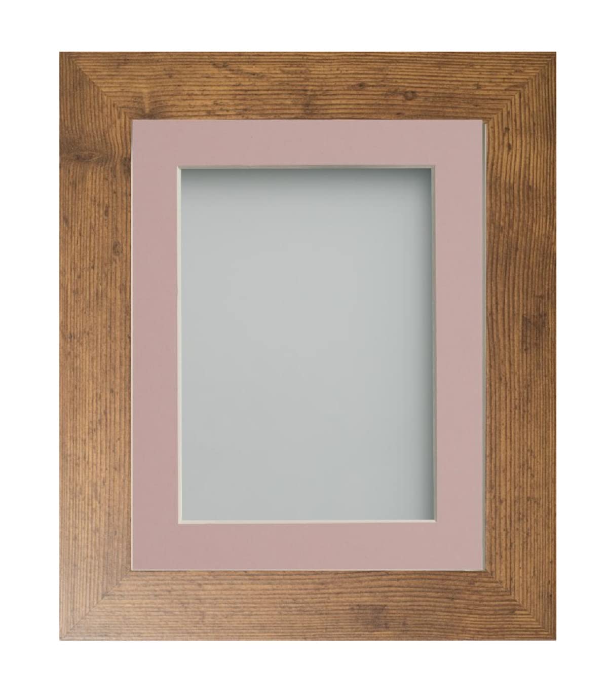 Frame Company Watson Rustic Picture Photo Frame fitted with Perspex, 36x24 inch with Pink Mount for image size 30x20 inch