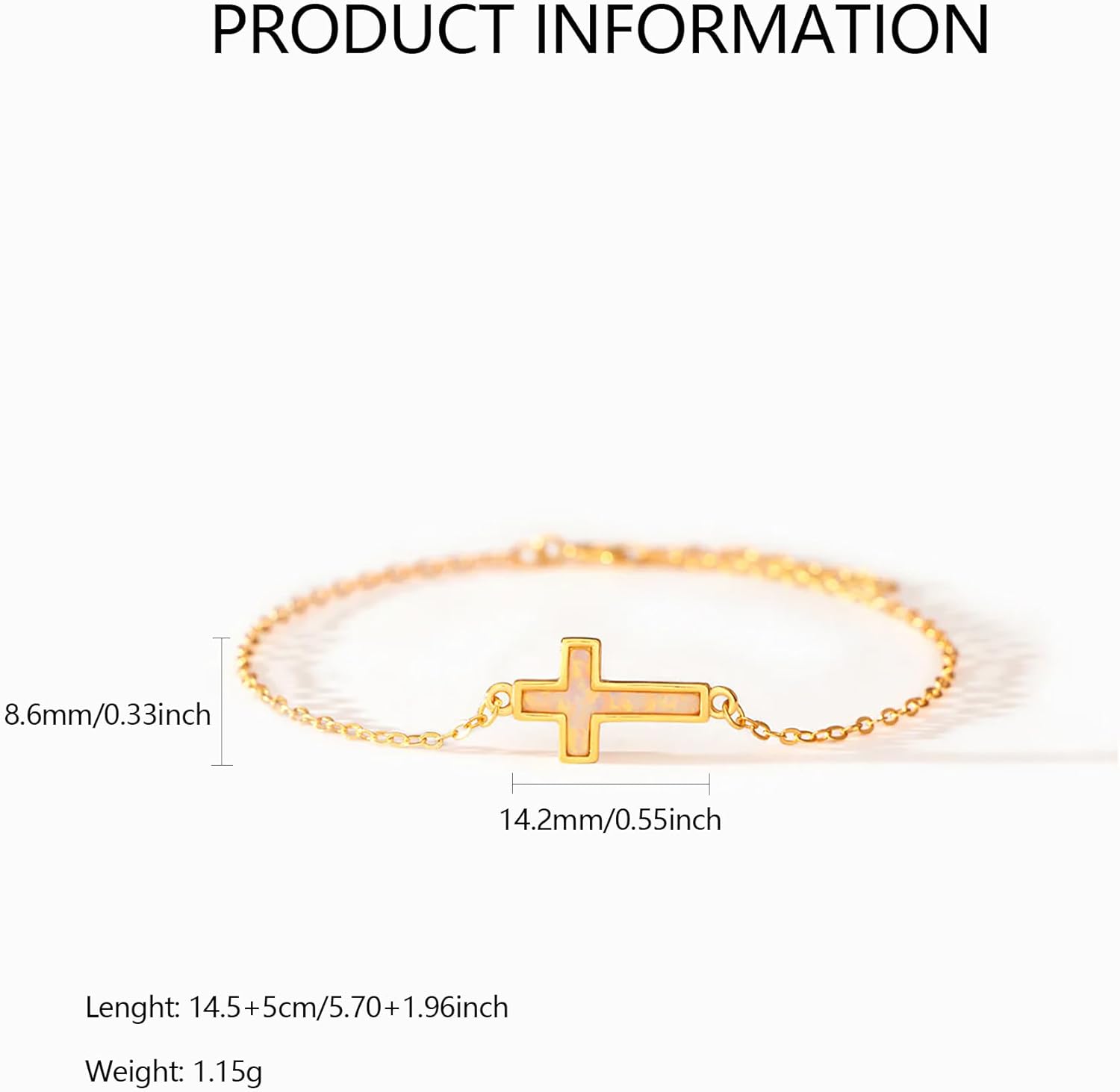 SUYACS 14k Gold Plated Cross Bracelet for Women Dainty 925 Sterling Silver Cubic Zirconia Link Chain Bracelets Religious Christian Birthday Jewelry Gifts for Mom to Daughter - Image 4