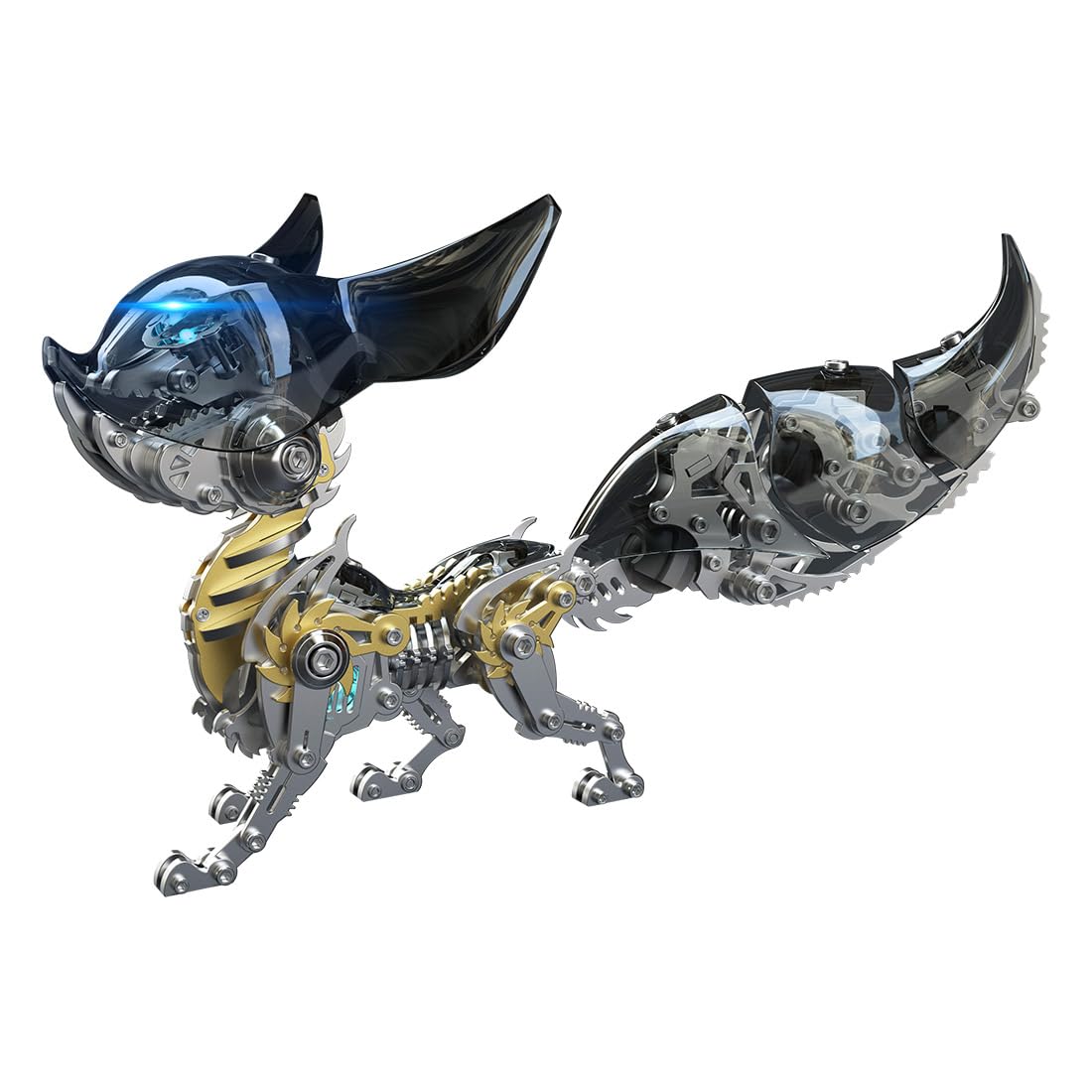 WANENGEDIY 3D DIY Metal Aimals Puzzle Steampunk Mechanical Fox Mozi Model for Adults & Teens Mechanical Jigsaw Metal Puzzle - 339 Pieces Creative Gifts