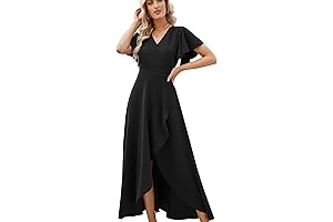 Long Black Formal Dresses for Women Elegant Guest Wedding Attire