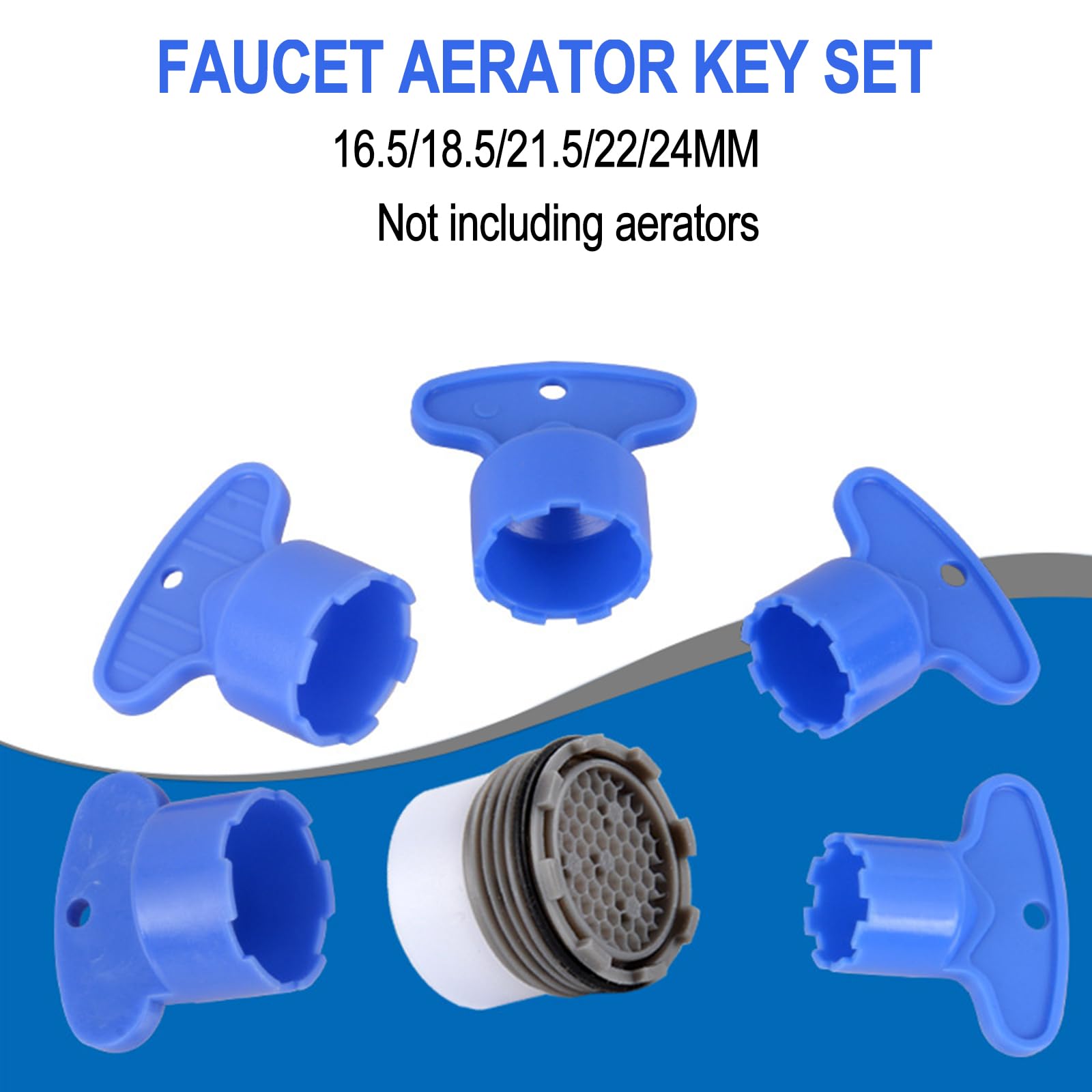 10 Pieces Aerator Faucet Key for M16.5/M18.5/M21.5/M22/M24, Aerators for Faucets Flow Regulator Aerator - Image 2