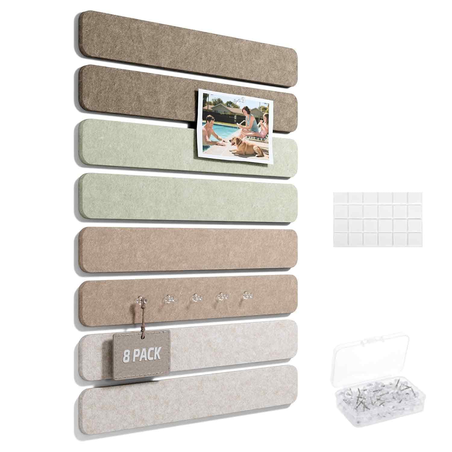8PCS Set Notice Board, Magnetic Board for Wall with Pins, Wall Board for Study Notes and Office Tasks, Soft Board for Home Organization-image-25
