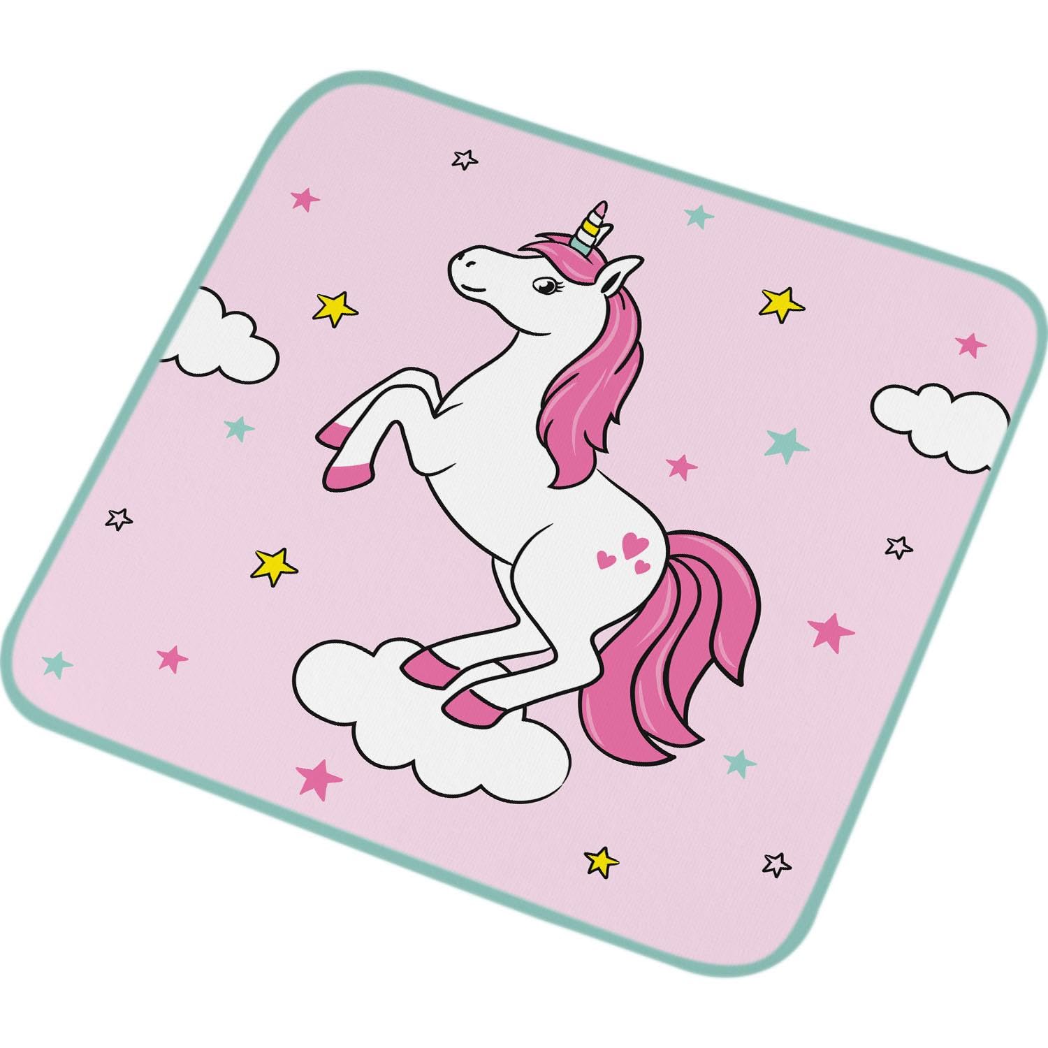 GRUSS & CO Magic Towel with Unicorn Motif, Guest Towel, 30 cm x 30 cm, Pressed, Cotton, Gift, School Cone, Children's Birthday, 74091