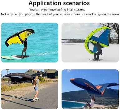 Handheld Inflatable Surf Wing, 5m² Surfboard Flying Wing, With Viewing Window, Backpack And Safety Rope, For Wind Wing Foiling, Snow Ski Surfing, Water Play