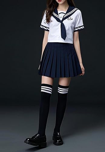 Miniatura 16 de Zando Paquete de 6 calcetines de algodón para mujer, por encima de la rodilla, calcetines a rayas para botas y calentadores de piernas para uso 6