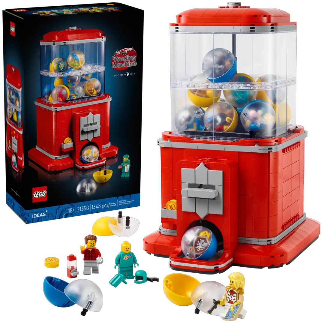 LEGO Icons Minifigure Vending Machine Building Set 21358, Collectible Construction Toy, 1343 Pieces