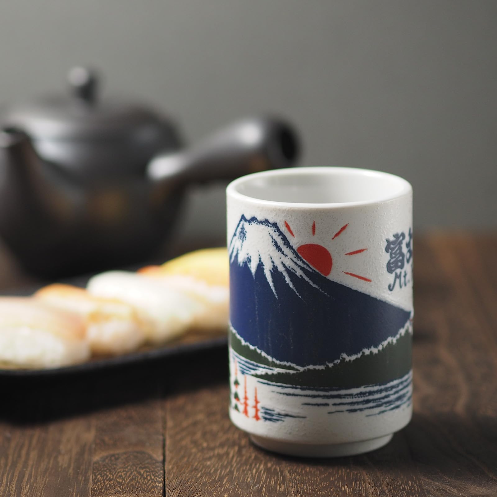Amazon｜美濃焼 湯呑み 大きめ 和風 寿司ゆのみ 約330ml 直径7