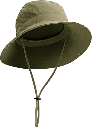 GearTOP Sombrero de pescador para hombre, sombrero de sol, sombrero de safari, sombrero Boonie para hombre, sombrero de playa, sombrero de