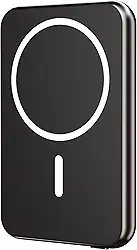 Geonav Power Bank, Carregador Portátil Universal por Indução 5.000mAh, Ultraslim Carregamento rápido, Compatível com MagSafe®, PB5KALMAGBK, Preto