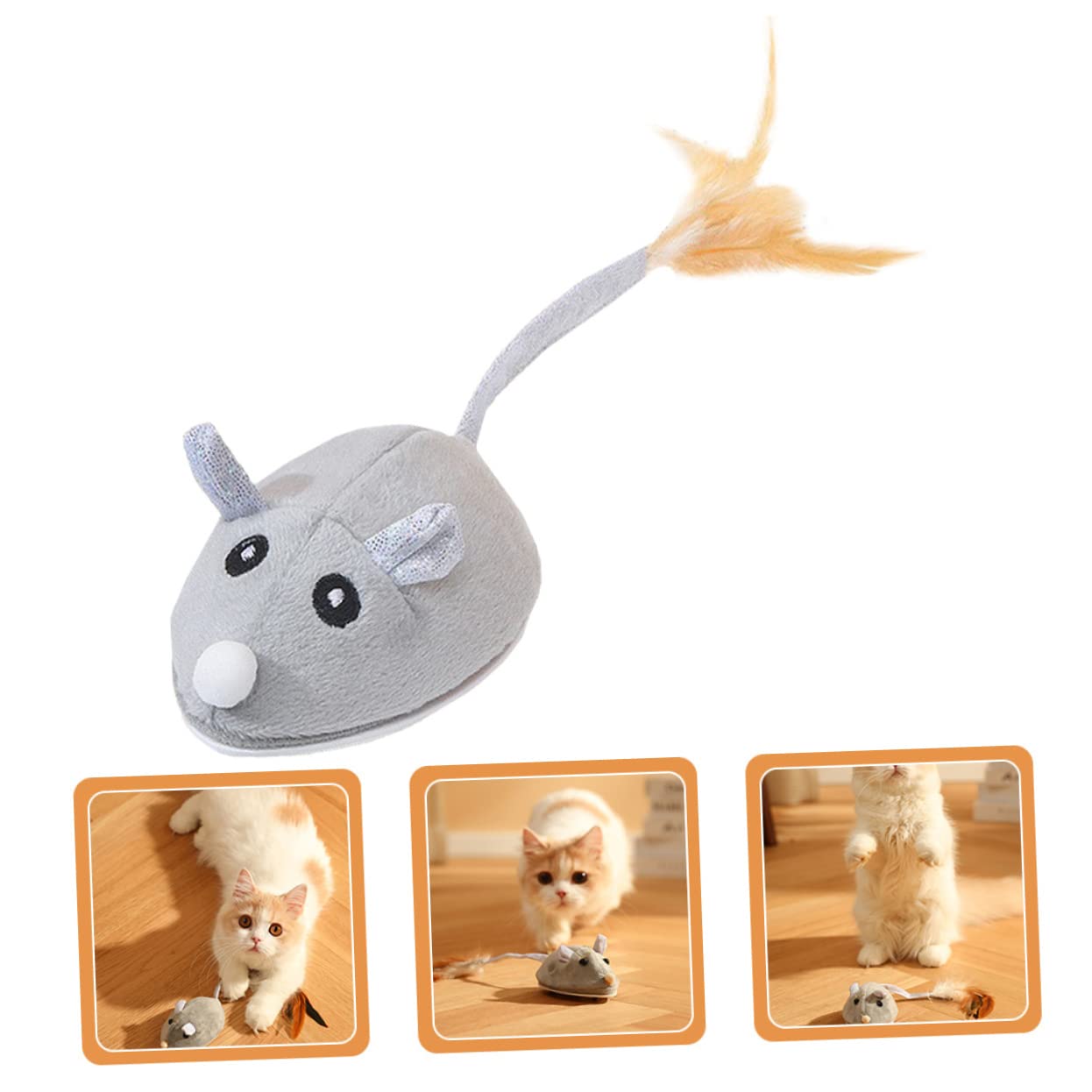 Toddmomy Lot De 3 Souris Électriques Rechargeables pour Chats Dintérieur Simulation De Souris pour Créer des Liens avec Votre Animal De Compagnie