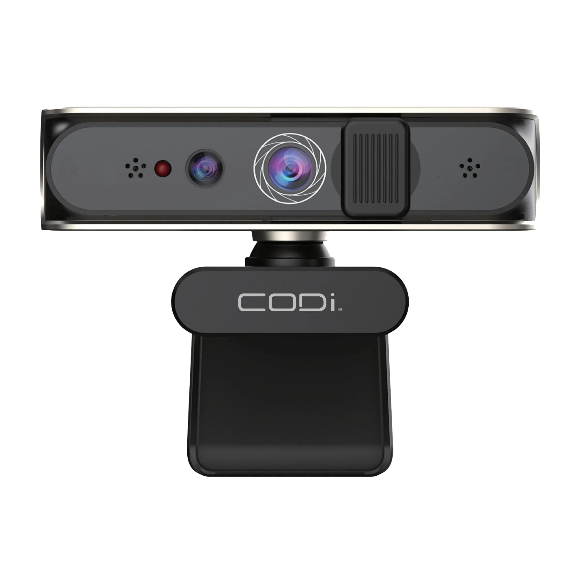 CODi Allocco HD 1080P Windows Hello - Cámara web con reconocimiento facial IR y micrófono con cancelación de ruido, enfoque automático, USB-A, montaje en trípode