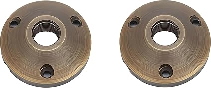 Sturdy Cast Brass Landscape Lighting Mounting Base, Outdoor Light Mounting Plate, Surface Mounting Plate, Low Voltage Landscape Lighting Accessories Antique Bronze 2pcs