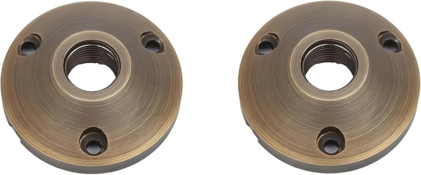 Sturdy Cast Brass Landscape Lighting Mounting Base, Outdoor Light Mounting Plate, Surface Mounting Plate, Low Voltage Landscape Lighting Accessories Antique Bronze 2pcs