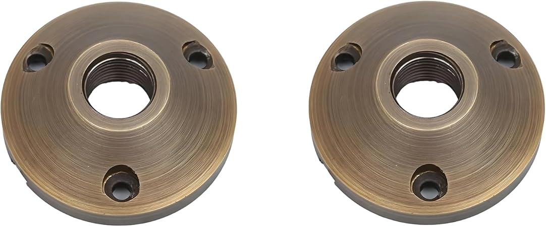 Sturdy Cast Brass Landscape Lighting Mounting Base, Outdoor Light Mounting Plate, Surface Mounting Plate, Low Voltage Landscape Lighting Accessories Antique Bronze 2pcs