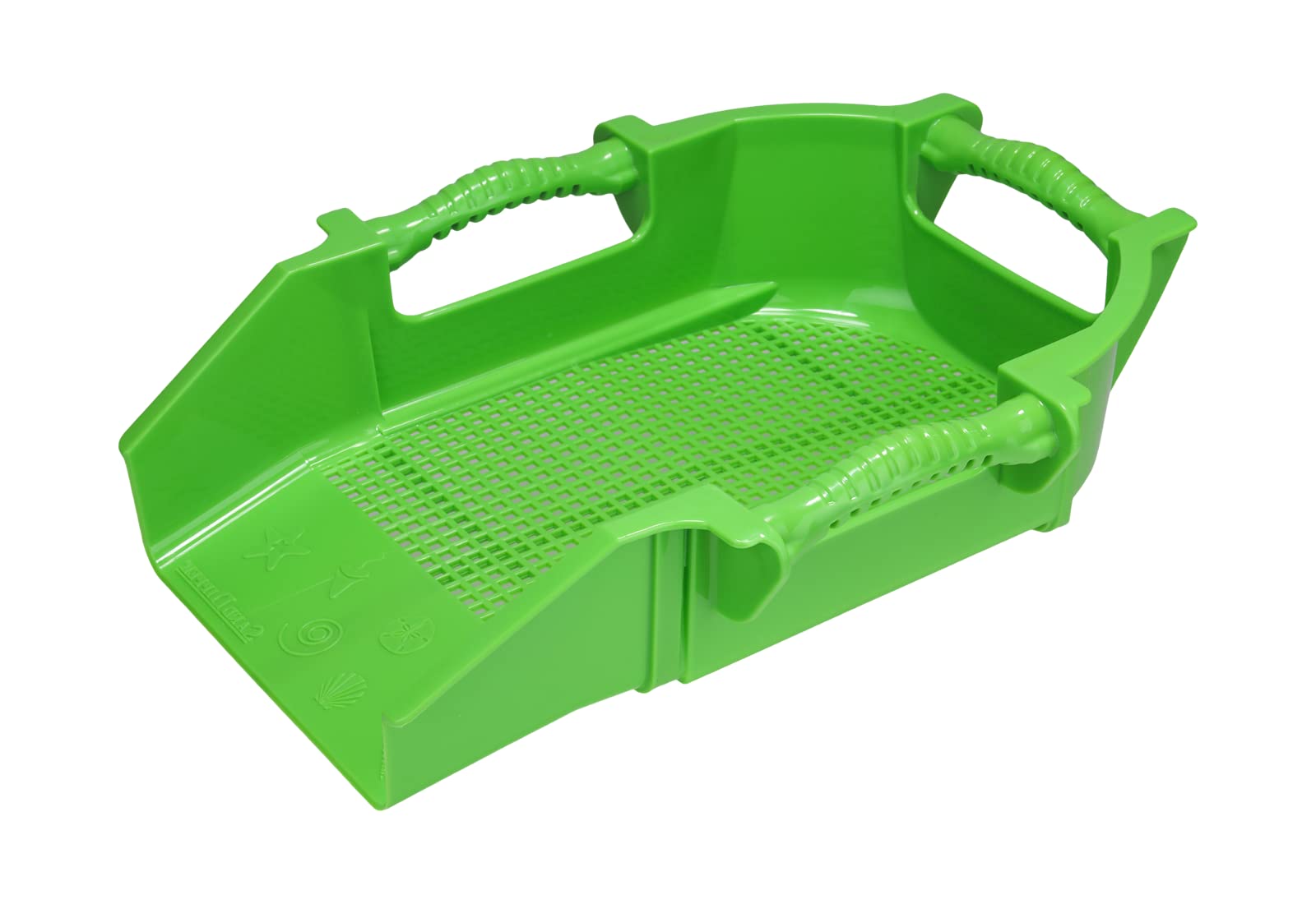 Sand Dipper Treasure Digger Shark Tooth Sifter & Sand Shovel – Ergonomic Multi-Handle Sand Sifter for The Beach with a Shovel-Shaped Head Makes It Easy to Dig & Sift to Find Treasures (Green)