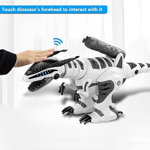 Miniatura 5 de Dollox Robot de dinosaurio con control remoto interactivo electrónico dinosaurio programable robótico dinosaurio juguete T-Rex con modo de lucha