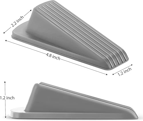 Miniatura 2 de Crosize Topes de puerta para piso de goma para tope de puerta, huecos de puerta y evitan los bloqueos, tope de puerta apilable resistente para