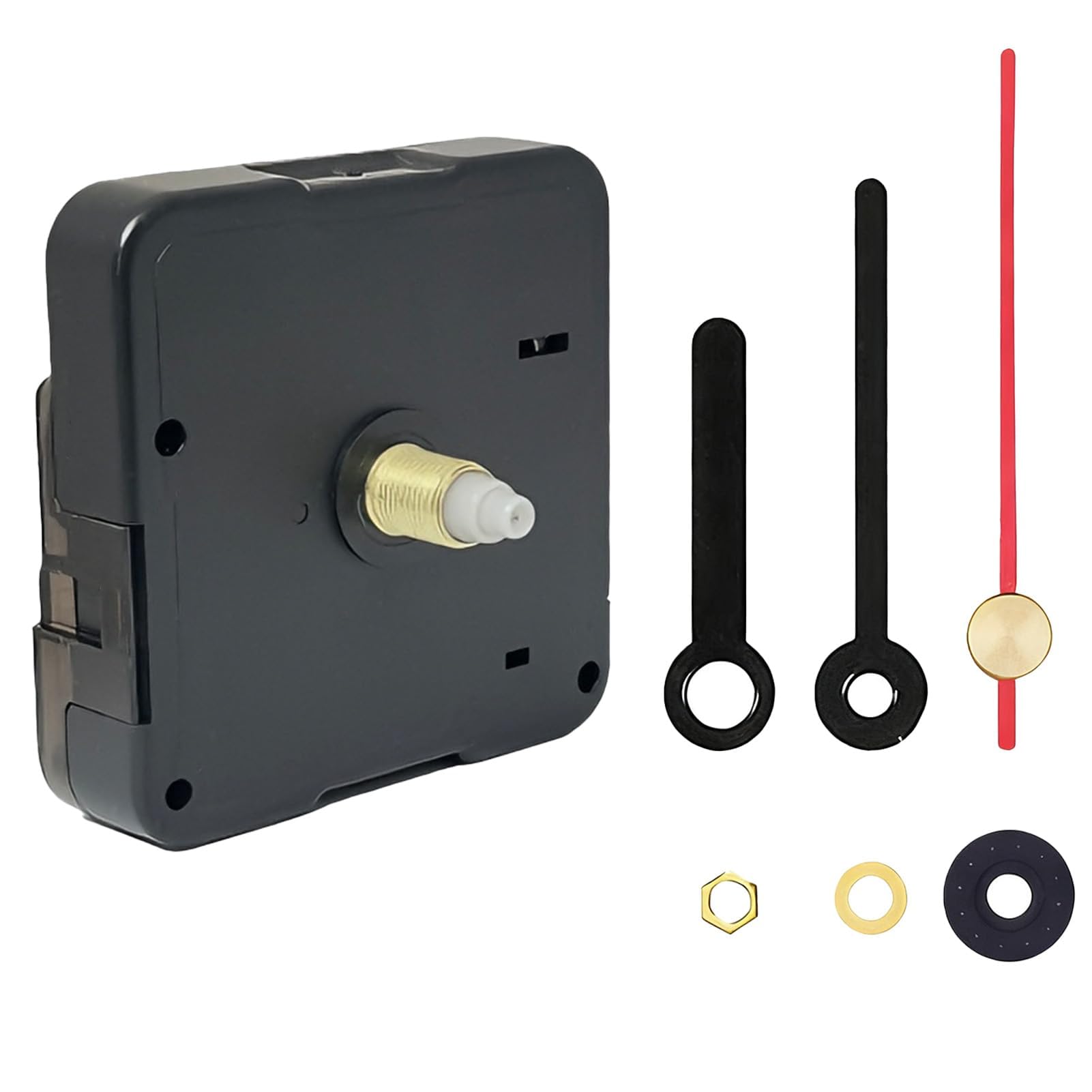 Clock Mechanisms Battery Powered, Silent Quartz Clock Mechanism Movement Kits High Torque Long and Short Shaft DIY Quartz Wall Clock Mechanisms Replacemen Repair Parts Precise Timekeeping 16mm