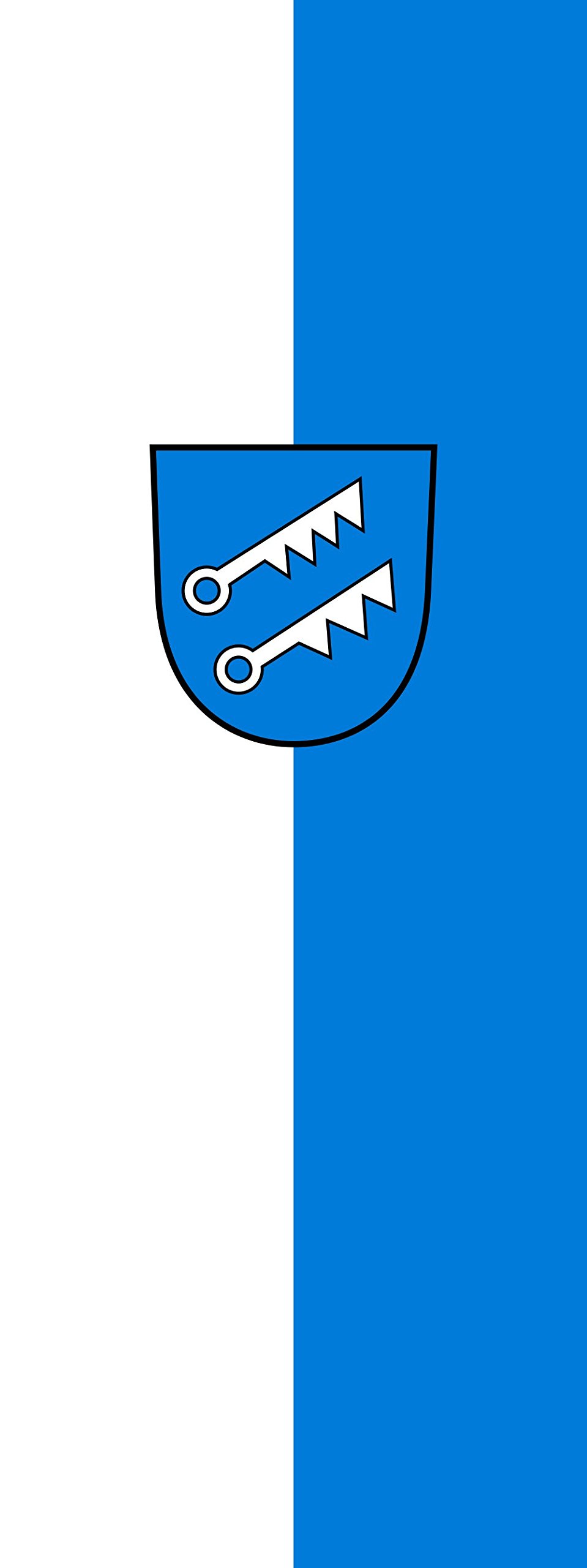 Drapeau Hausen am Tann grand pavillon vertical portrait 400x150 cm pour mât