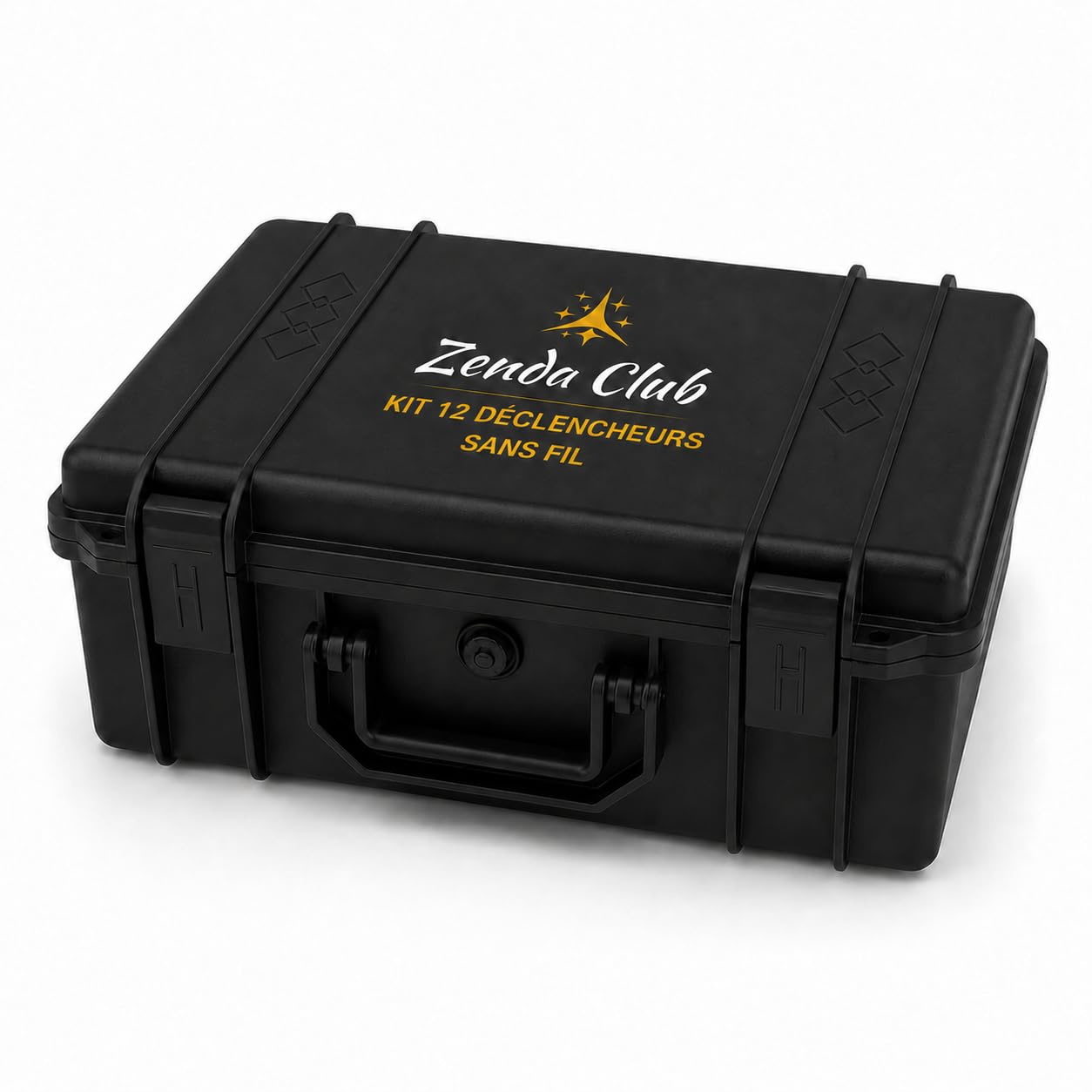 Juego de 12 disparadores, kit de tiro para chorros de escena, sistema de tiro de etapas fuentes frías, máquina de encendido de fuegos artificiales frío + mandos inalámbricos Zenda Club