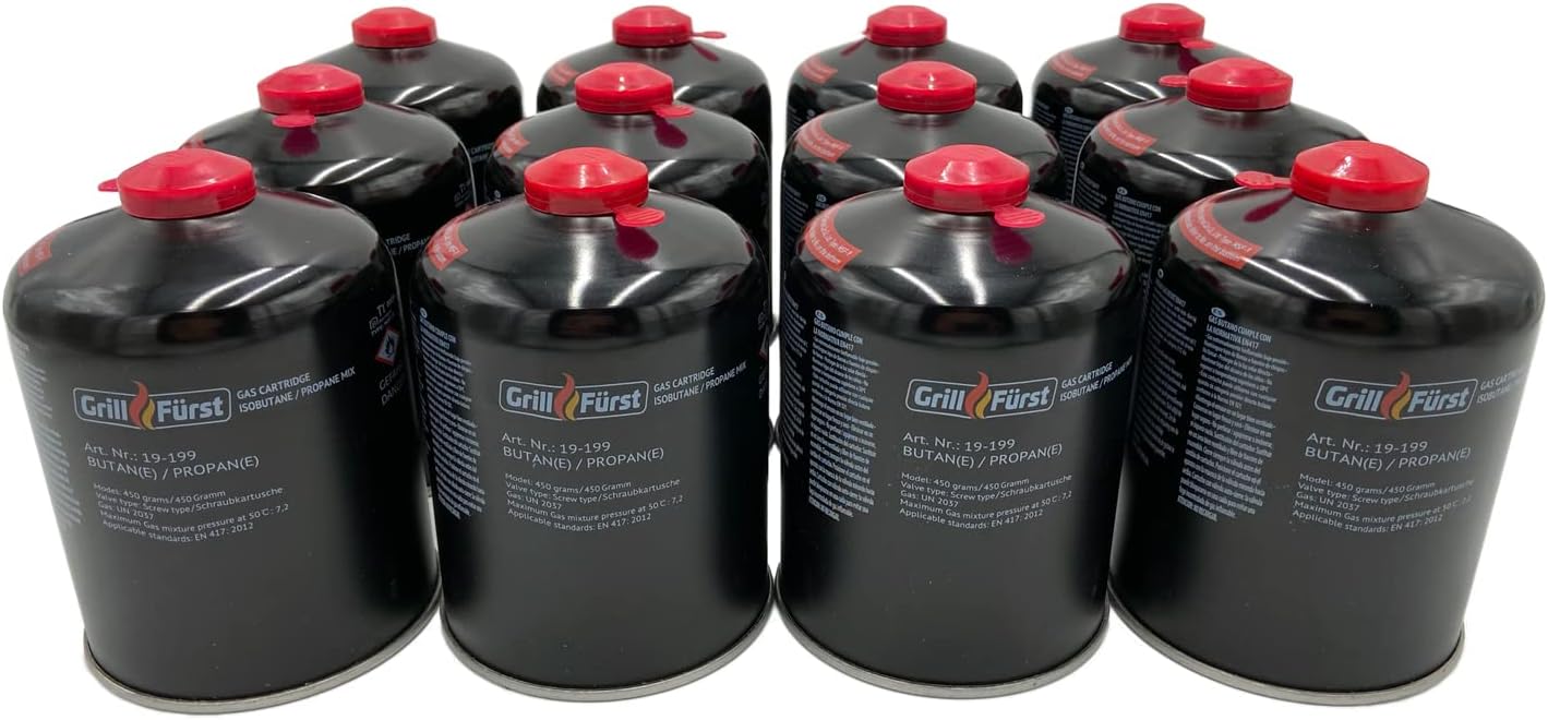 BURI Gaskartusche 12x Gaskartusche 450g Mit Gewinde Ventil Schraubkartusche Campinggas 1 St S09br07s BURI Gaskartusche 12x Gaskartusche 450g Mit Gewinde Ventil Schraubkartusche Campinggas 1 St S09br07s