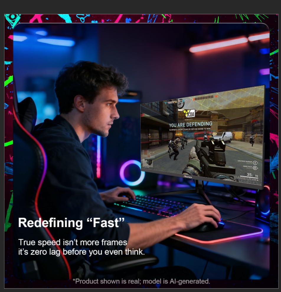 Image of 27inch Gaming Computer Monitor,2K(QHD 2560x1440) 300Hz Monitor, Fast IPS 1ms Response Time, FreeSync&G-Sync, Anti-Blue Light, Ultra Slim, 100% sRGB, DP*2 & HDMI*2 Ports VESA Mount(G27X Ultra)