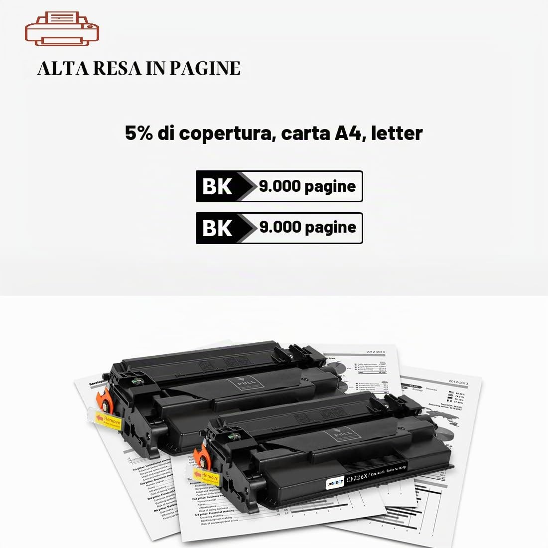 26X CF226X Toner di Cartuccia Compatibile CF226A per HP M402d M402n | Alto Rendimento 9000 Pagine,Compatibile per HP LaserJet Pro M402d M402n M402dn M402dw M402dne MFP M426dw M426fdn M426fdw