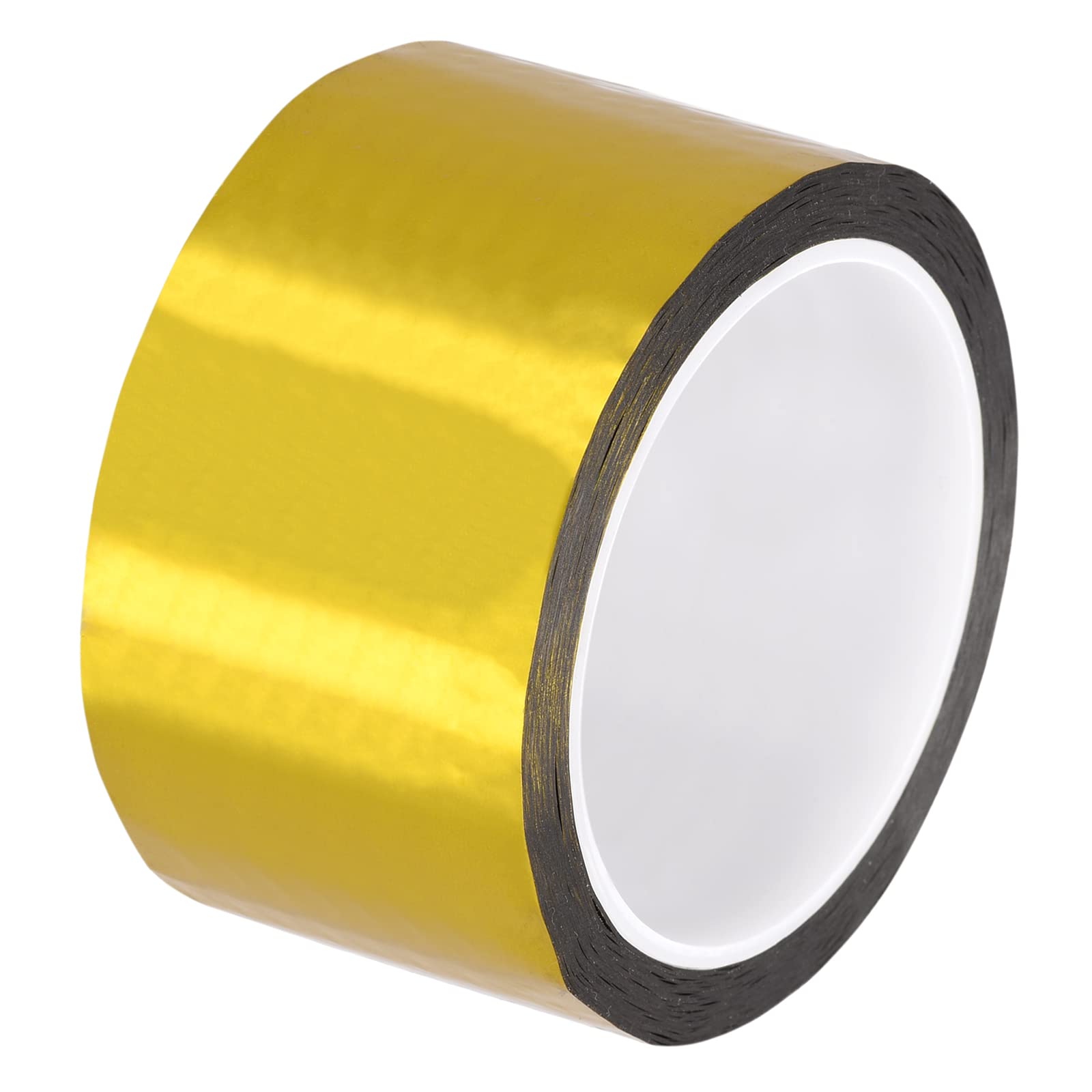 MECCANIXITY Gold Tone Metalized Tape 2 Inch x 55 Yards Decor Tape for Detailing Accent Wall, Graphic Arts