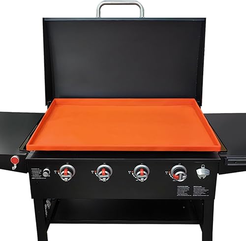 Tapete de silicona para plancha Blackstone de 28 pulgadas, tapete mejorado de borde alto para cubierta superior de plancha de silicona, protector de