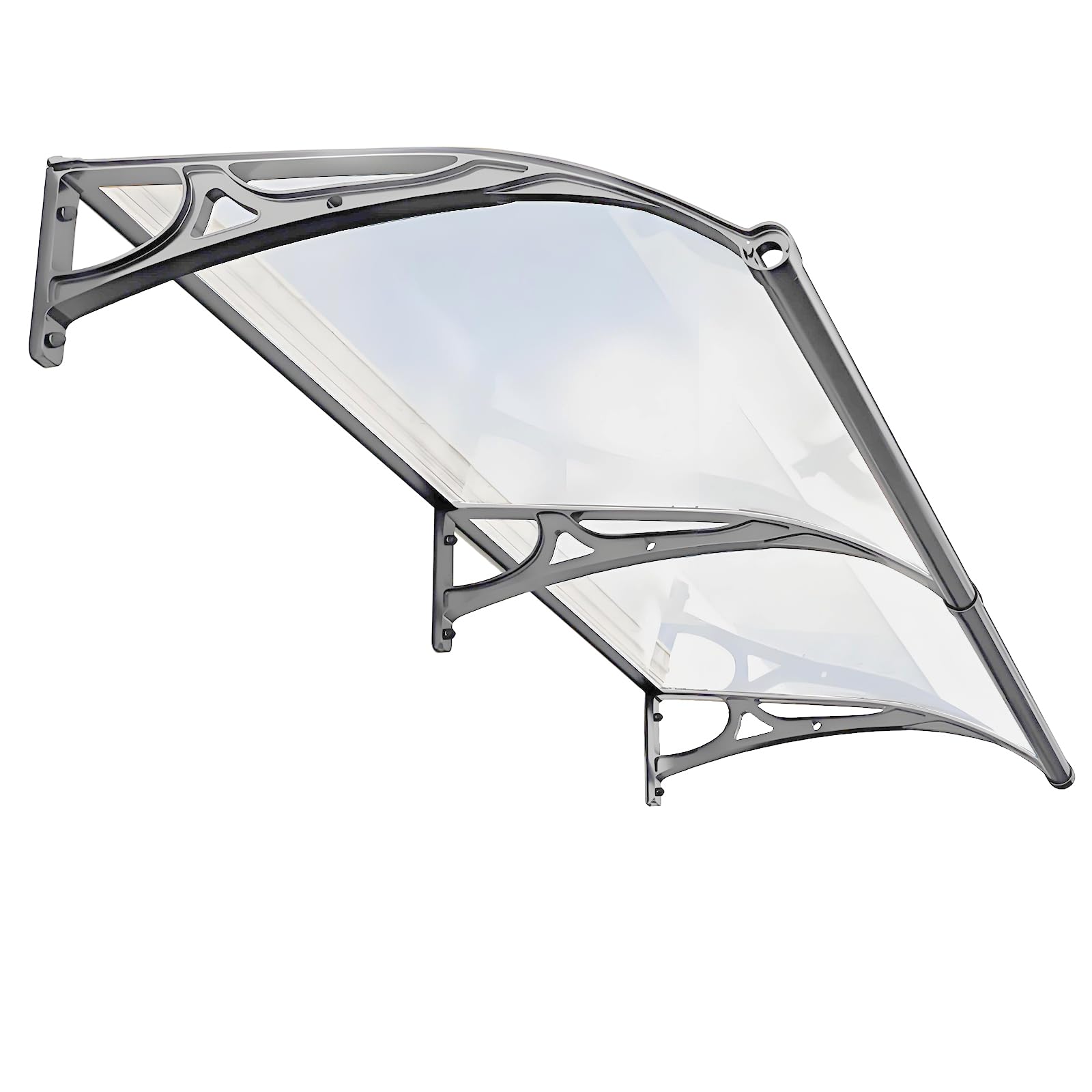 GJZQDKX Polycarbonate Window Door Awning Canopy - UV & Rain Protection Outdoor Awnings for Porch Patio Deck -Sun Shutter Canopy for All Weather