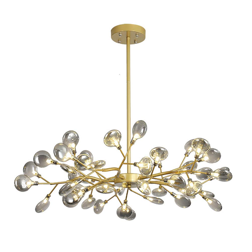 Żyrandol Świetlik, Żyrandol LED Sputnik Nowoczesny Fajerwerki LED Światło Żelaza Przemysłowe Zawieszenie Sufitowe Oświetlenie Sufitowe do Restauracji Living Room-Golden. 45 głowic