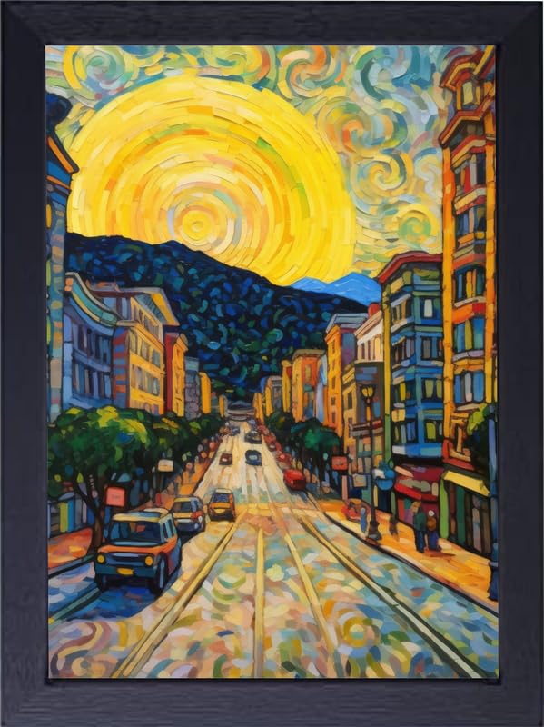 VSK SKETCH ART STUDIO Wooden Big Sun Facing Theme Wall Painting for Home Decoration (8 X 12 INCH)