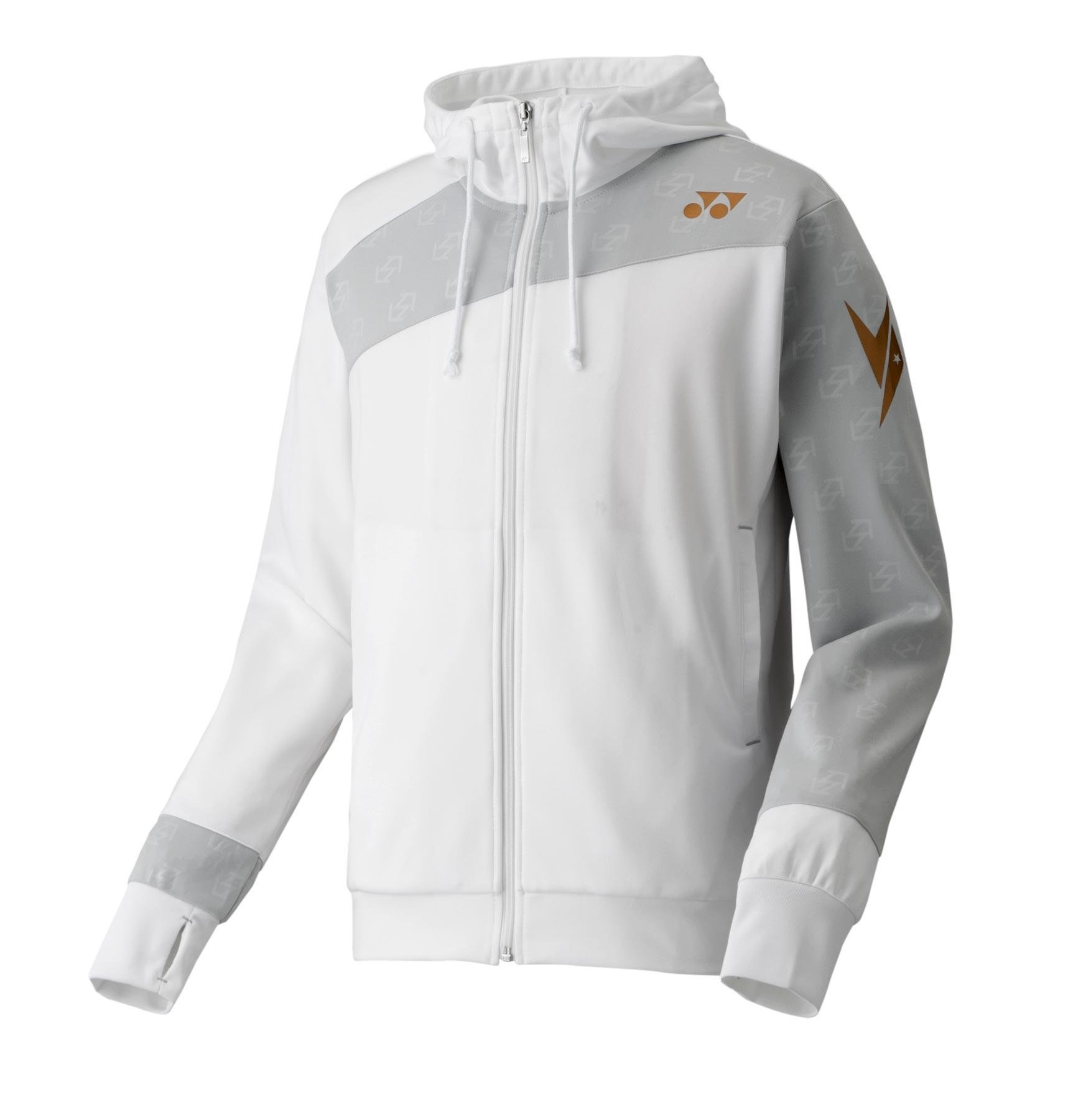 YONEX フード付きジャケット M ホワイト Yonex 30001Ldex Lin Dan Hooded Jacket, X-Large (White) : Amazon.in