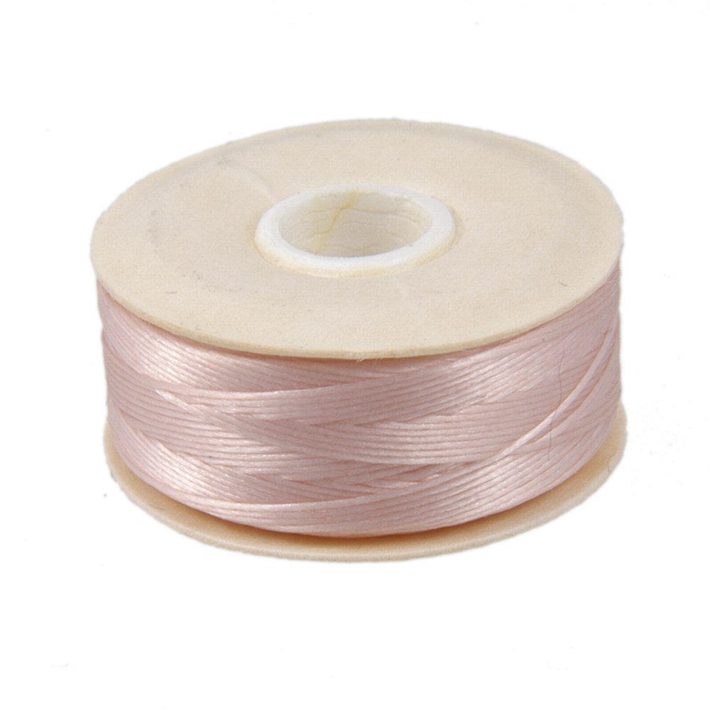 Nylon Beading Thread Size D for Delica Beads Light Pink 64 Yards (58 Meters)
