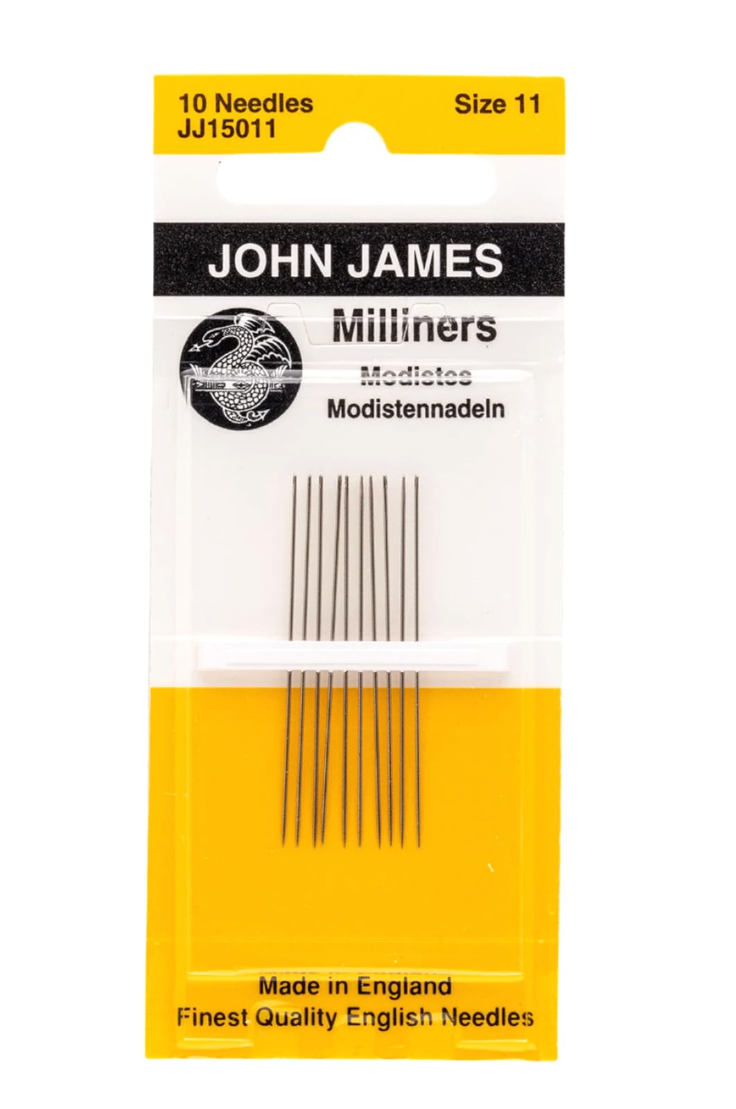 John James Milliners / Straws Hand Sewing Needles - Size 11