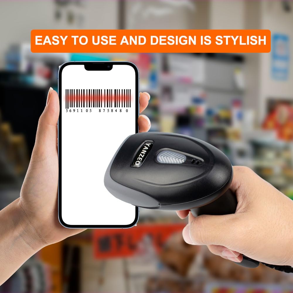 Scanner Code-Barre USB YANZEO - Lecteur CCD Pour Magasin, Entrepôt, Bureau | Plug & Play